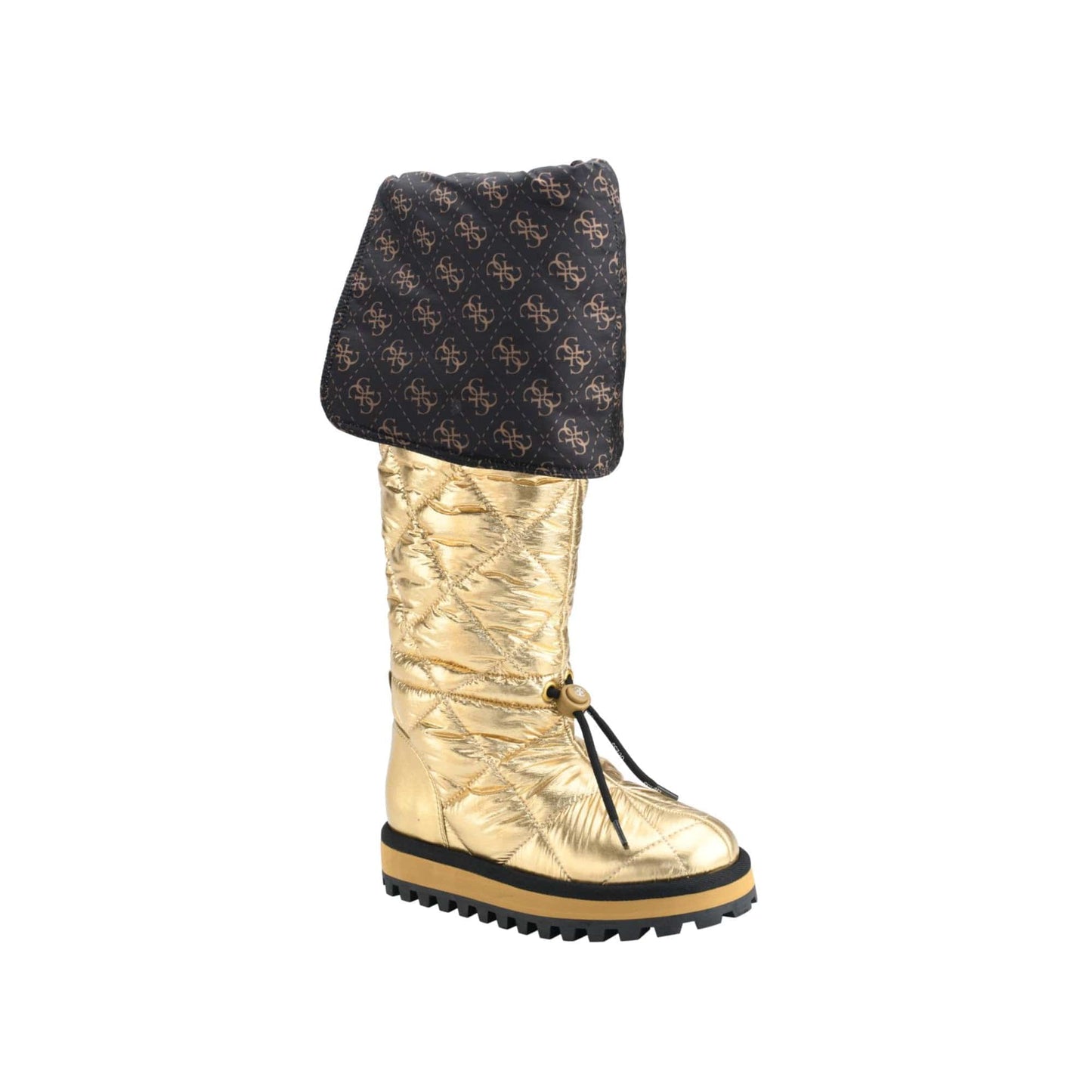 GUESS Womens Shoes GUESS - Gold Lug Sole Quilted Ladiva Round Toe Platform