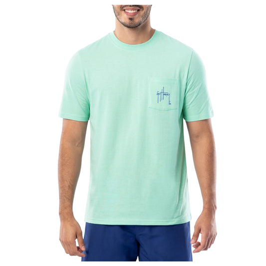 GUY HARVEY Mens Tops S / Green GUY HARVEY - Collection Short Sleeve Pocket T-Shirt