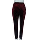 HALSTON Womens Bottoms L / Burgundy HALSTON - Womens velour sweatpants