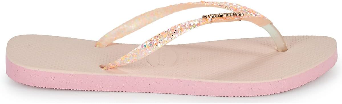 HAVAIANAS Kids Shoes 35 / Pink HAVAIANAS - Kids - Slim Glitter Flourish Flip Flop