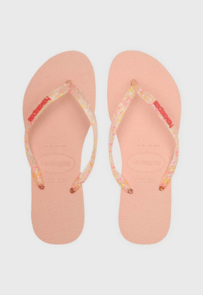 HAVAIANAS Kids Shoes 35 / Pink HAVAIANAS - Kids - Slim Logo Metallic