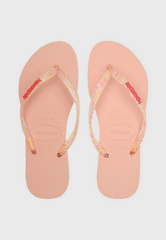 HAVAIANAS Kids Shoes 35 / Pink HAVAIANAS - Kids - Slim Logo Metallic