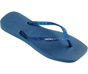 HAVAIANAS Kids Shoes 35 / Blue HAVAIANAS - Kids -  Slim Square Logo Metallic Flip Flops
