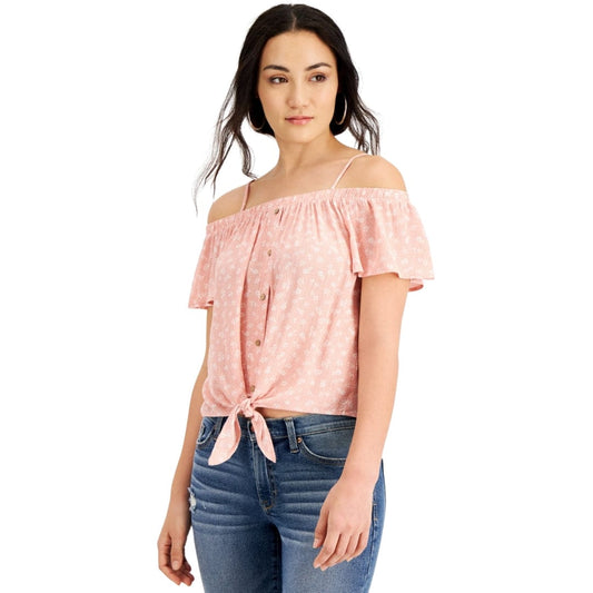 HIPPIE ROSE S / Multi-Color HIPPIE ROSE - Floral-Print Off-the-Shoulder Blouse