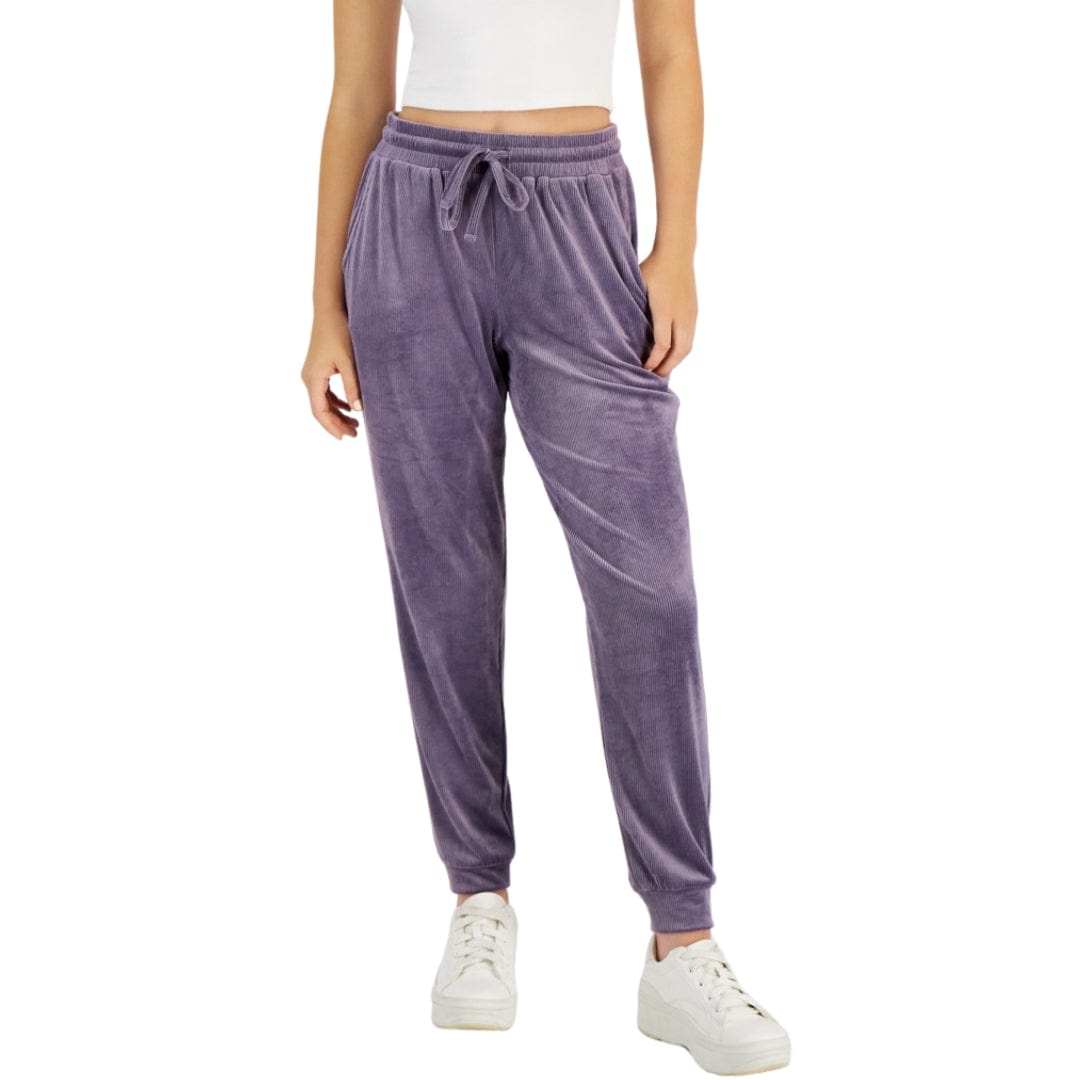 HIPPIE ROSE M / Purple HIPPIE ROSE - Ribbed Velour Joggers