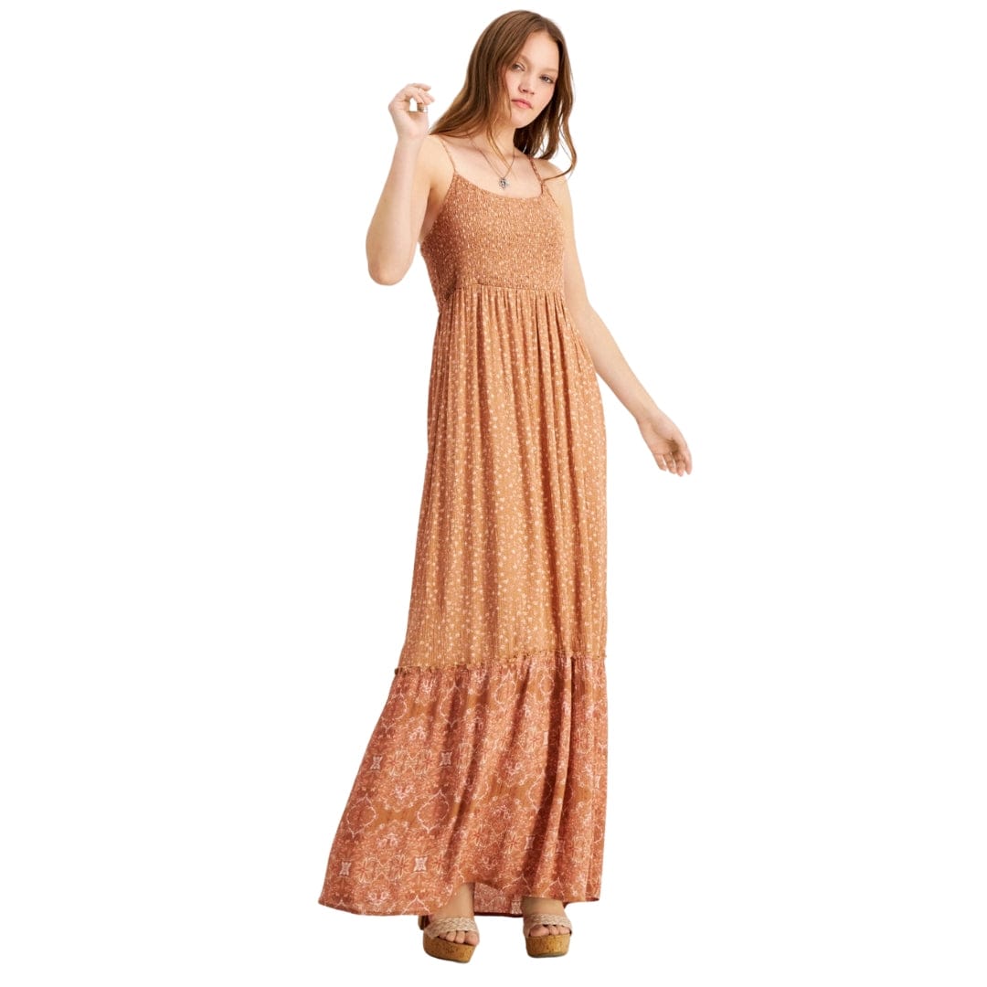 HIPPIE ROSE Womens Dress L / Multi-Color HIPPIE ROSE - Smocked Tiered Maxi Dress