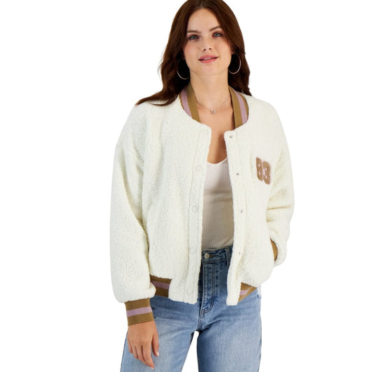 HIPPIE ROSE Womens Jackets HIPPIE ROSE - 93 Front Sherpa Bomber Jacket