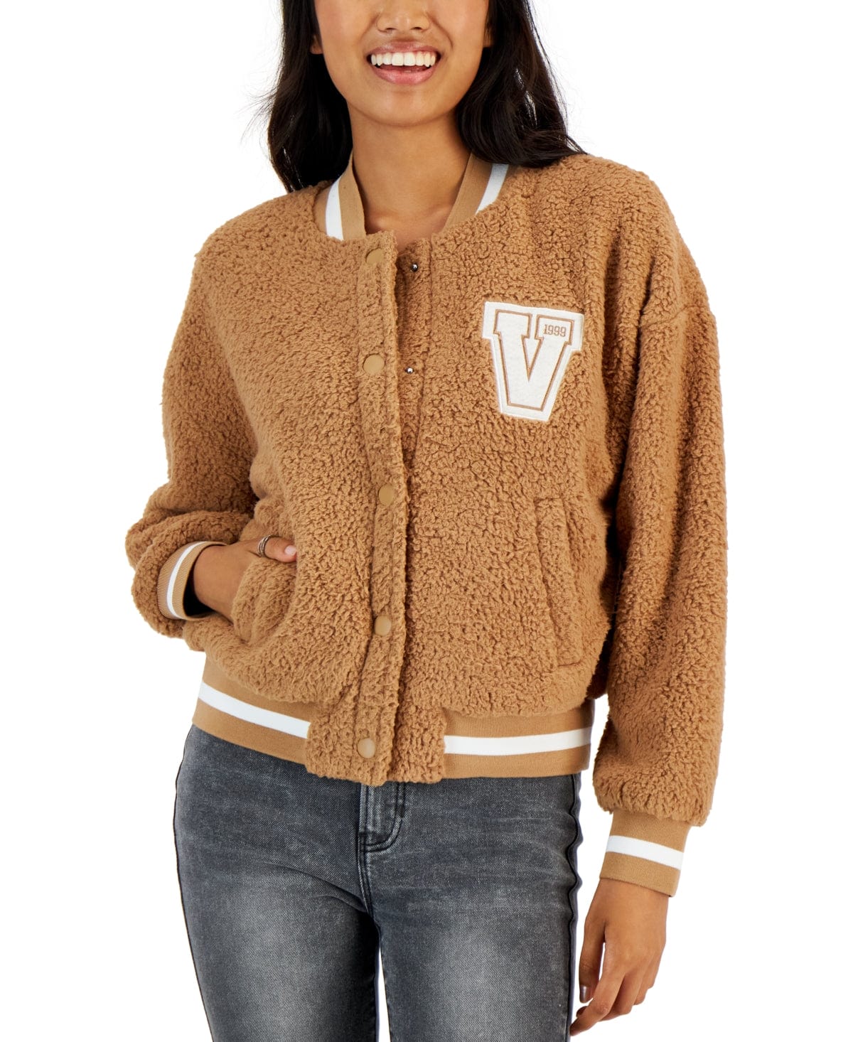 HIPPIE ROSE Womens Jackets HIPPIE ROSE - Sherpa Bomber Jacket