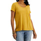 HIPPIE ROSE Womens Tops M / Yellow HIPPIE ROSE - Burnout T-Shirt