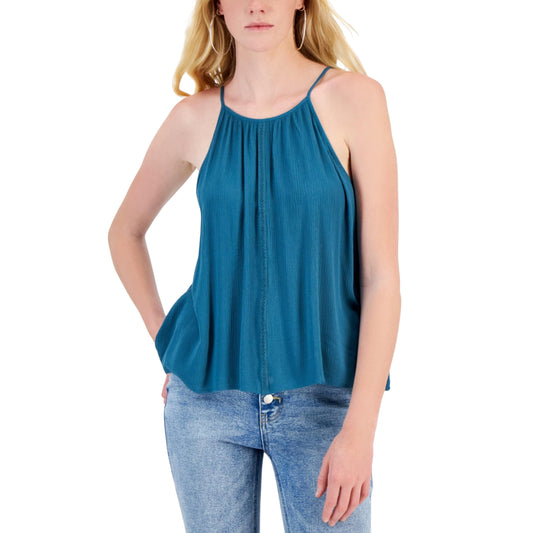 HIPPIE ROSE Womens Tops L / Blue HIPPIE ROSE - Crochet-Trim Tank Top