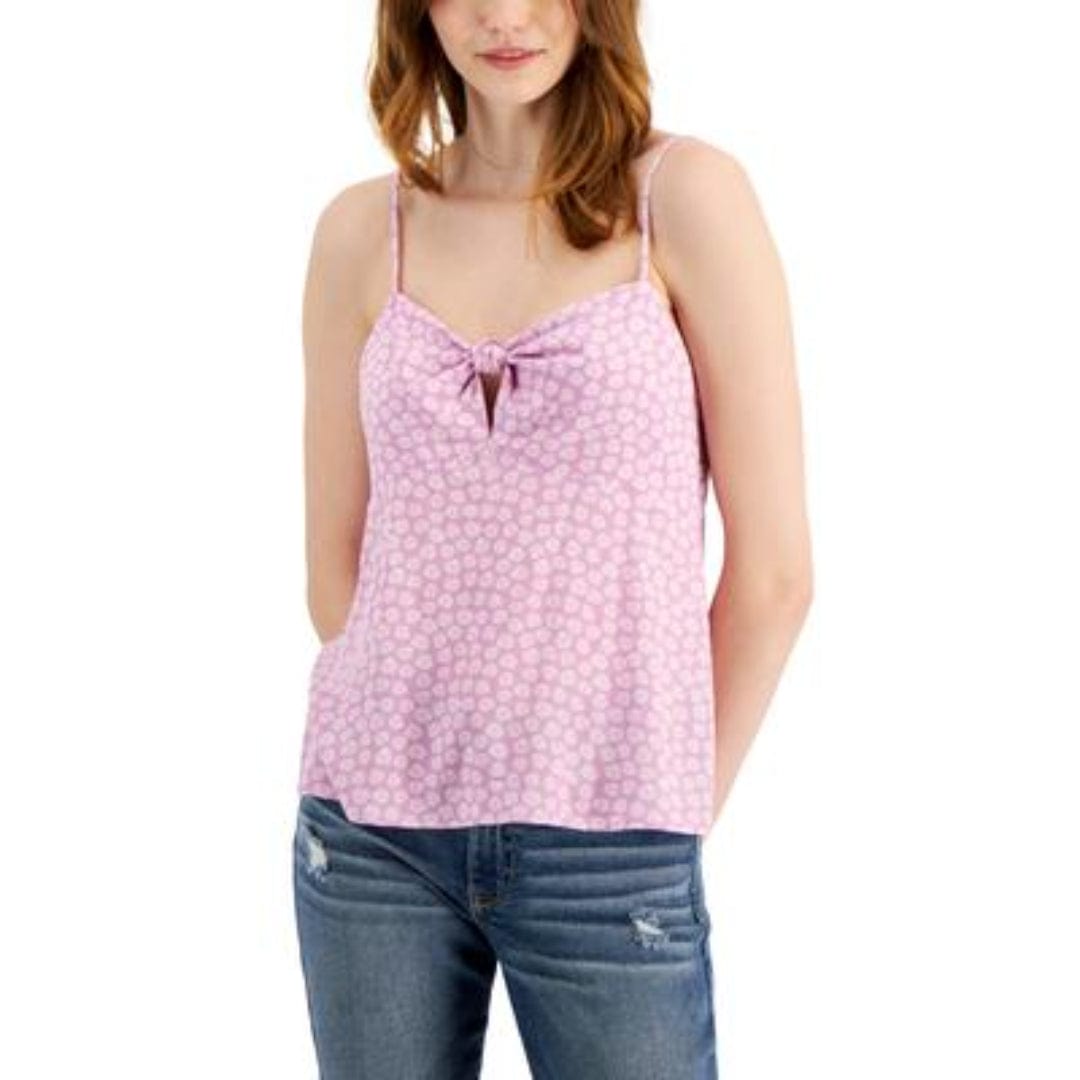 Hippie Rose Womens Tops Hippie Rose -  Floral-Print Twist-Front Camisole