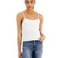 HIPPIE ROSE Womens Tops XL / White HIPPIE ROSE - Juniors' Lace-Trim Ribbed Camisole Top