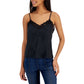 HIPPIE ROSE Womens Tops HIPPIE ROSE - Lace-Trim Satin Tank Top