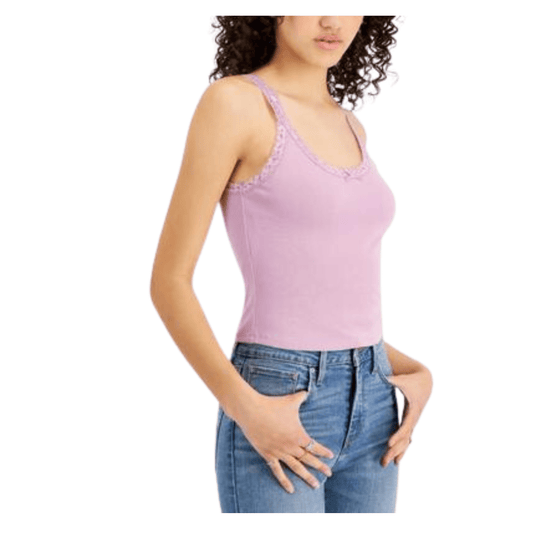 HIPPIE ROSE Womens Tops S / Purple HIPPIE ROSE Lace-Trim Tank Tank top