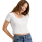 HIPPIE ROSE Womens Tops M / White HIPPIE ROSE - Lace-Trimmed Button-Up Top