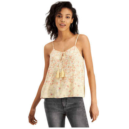 HIPPIE ROSE Womens Tops XS / Multi-Color HIPPIE ROSE - Printed Tiered Camisole Tank top