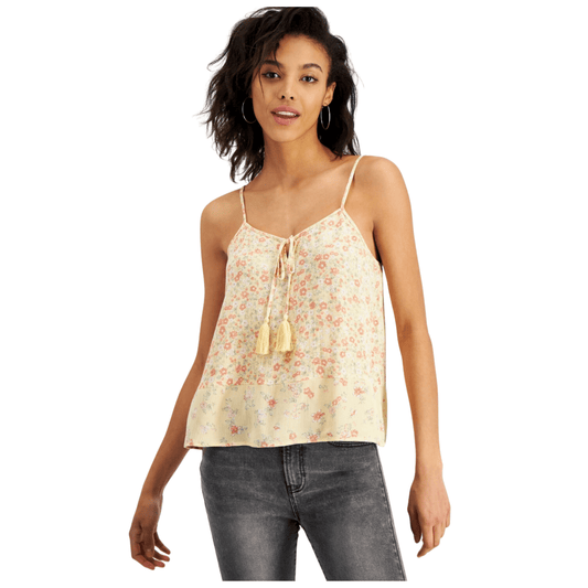 HIPPIE ROSE Womens Tops XS / Multi-Color HIPPIE ROSE - Printed Tiered Camisole Tank top