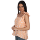 HIPPIE ROSE Womens Tops M / Multi-Color HIPPIE ROSE - Square-Neck Tie-Strap Smocked Top