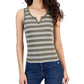 HIPPIE ROSE Womens Tops M / Green HIPPIE ROSE -  Striped Ribbed Tank Top