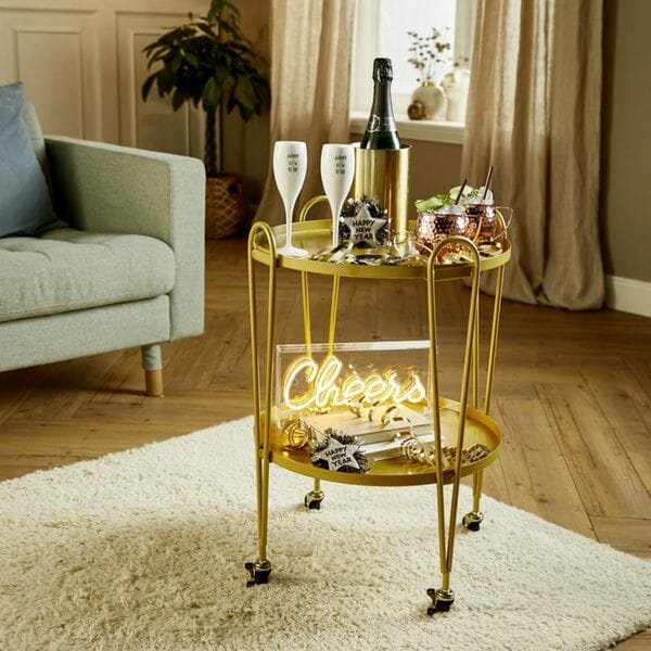 HOME CREATION Furniture Gold HOME CREATION - 2 Tier serving table