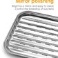 HOME DESIGN Barbecue & Accessories Silver HOME DESIGN - Stainless Steel Grill Pan, Rectangular Vegetable Grill