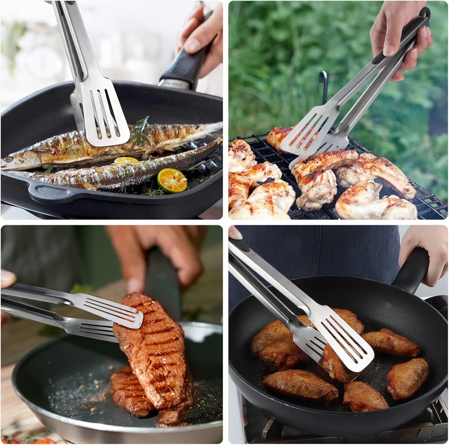 HOME DIVISION Kitchenware HOME DIVISION - Metal Tongs for Cooking