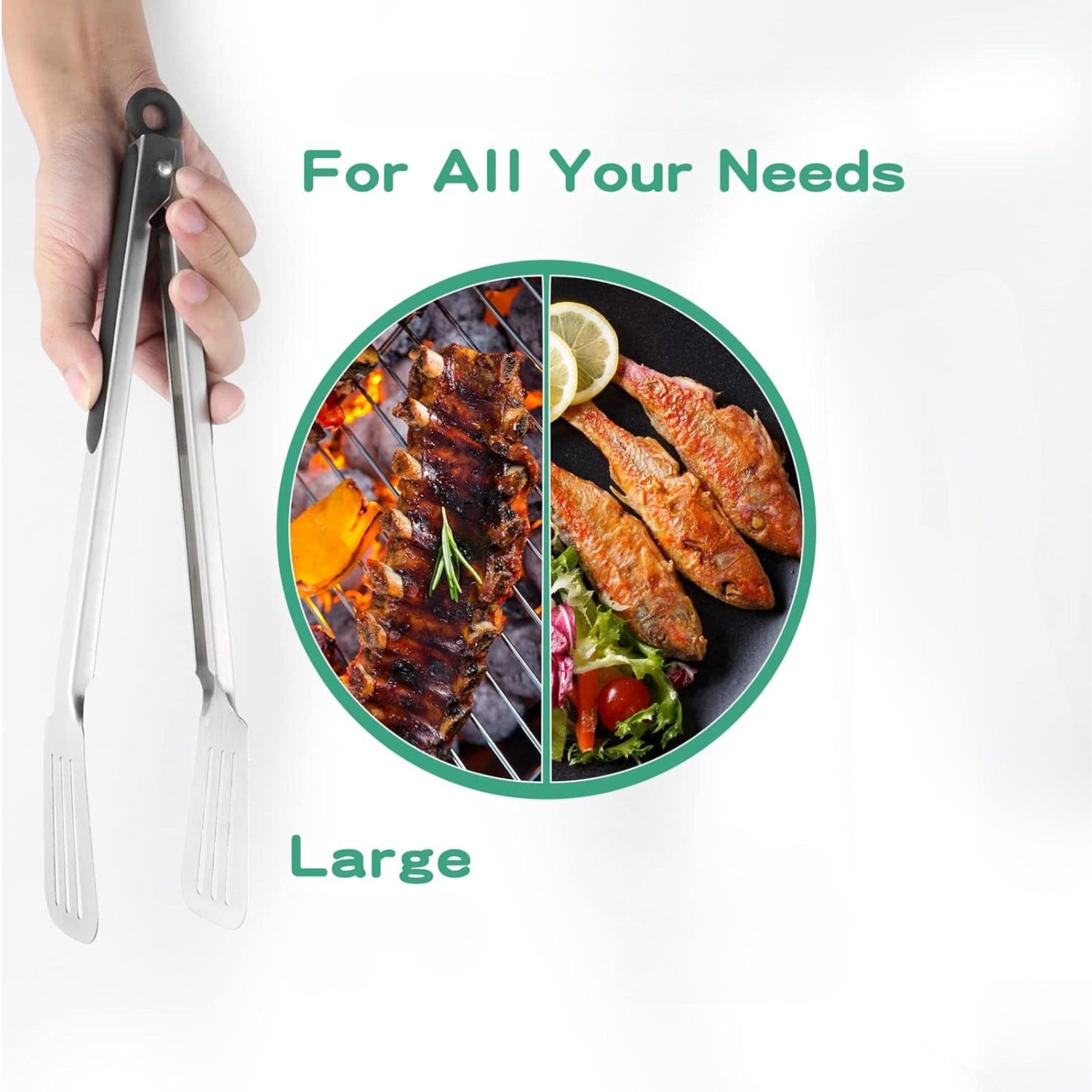 HOME DIVISION Kitchenware HOME DIVISION - Metal Tongs for Cooking