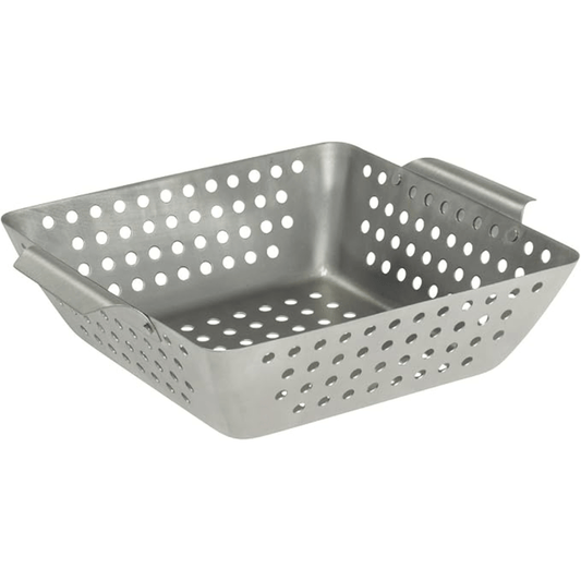 HOME IDEAS Barbecue & Accessories Silver HOME IDEAS - Square Stainless-steel Grill Basket