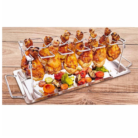 HOME IDEAS Barbecue & Accessories Silver HOME IDEAS - Stainless Steel BBQ Chicken Leg