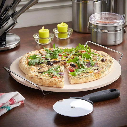 HOME IDEAS Kitchenware HOME IDEAS  -  Round Baking Stone Set Pizza Stone