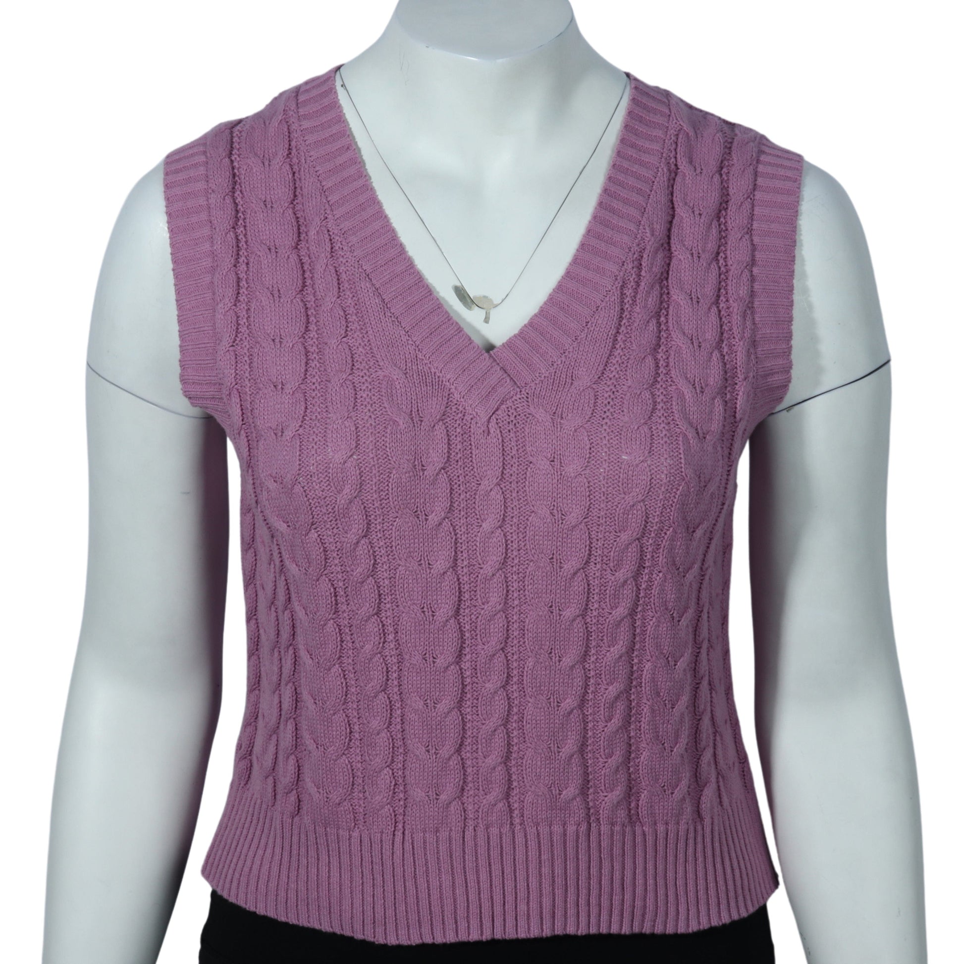 HOOKED UP Womens Tops XL / Purple HOOKED UP - V-neck knitted vest