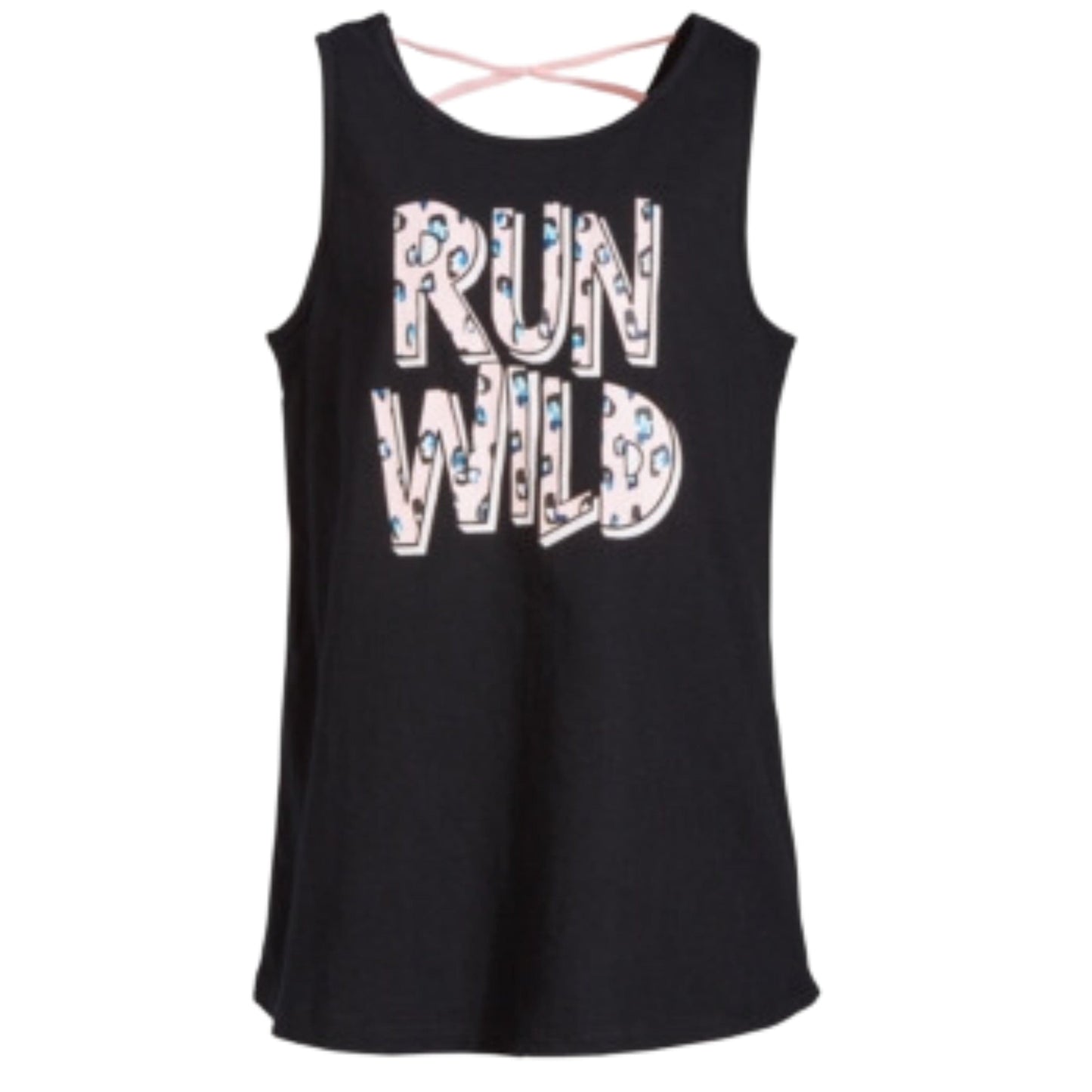 IDEOLOGY Girls Tops L / Black IDEOLOGY - KIDS - Run Wild' Crisscross Tank Top