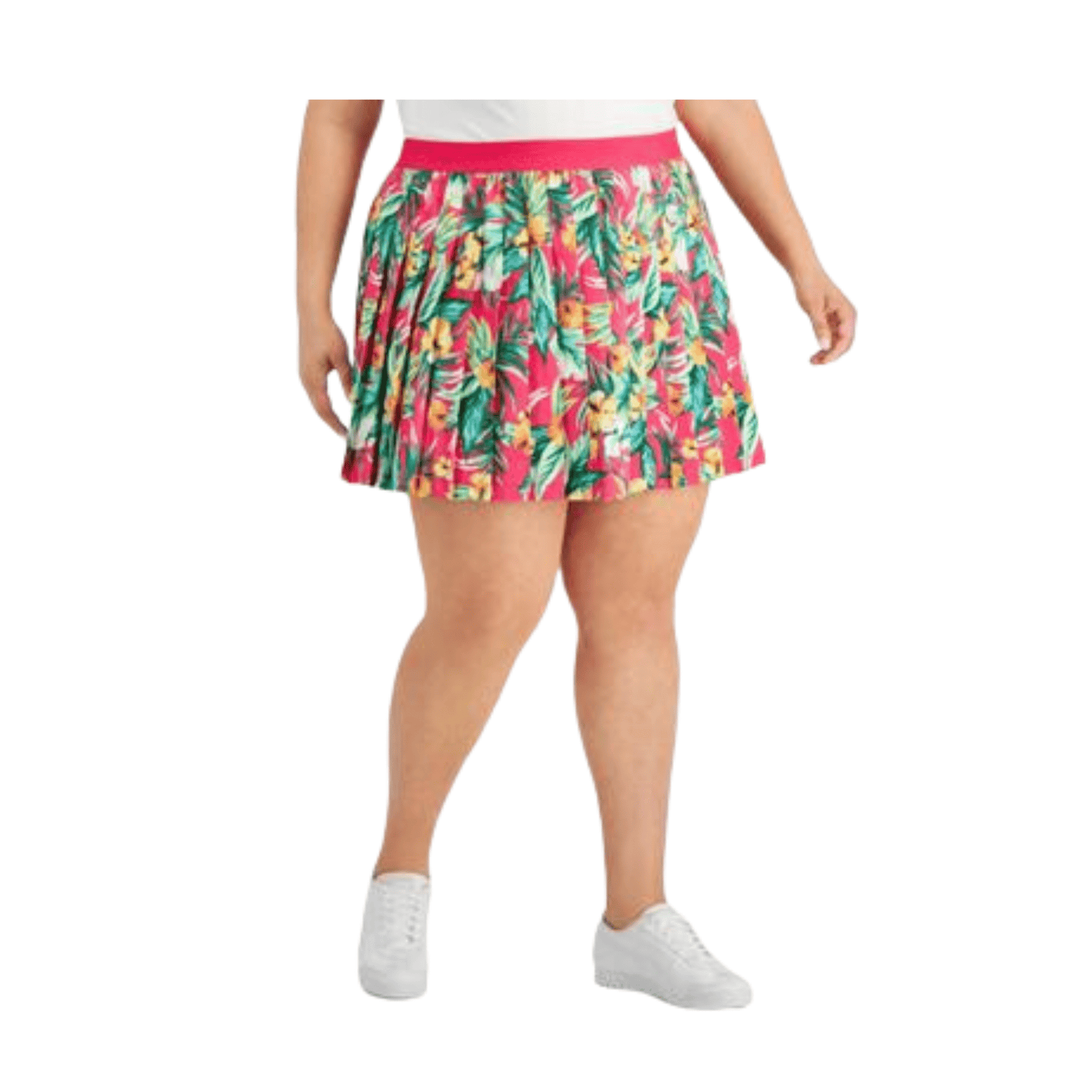 IDEOLOGY Womens Bottoms XXL / 36-38 / Multi-Color IDEOLOGY -  Tropical Print Pleated Skort