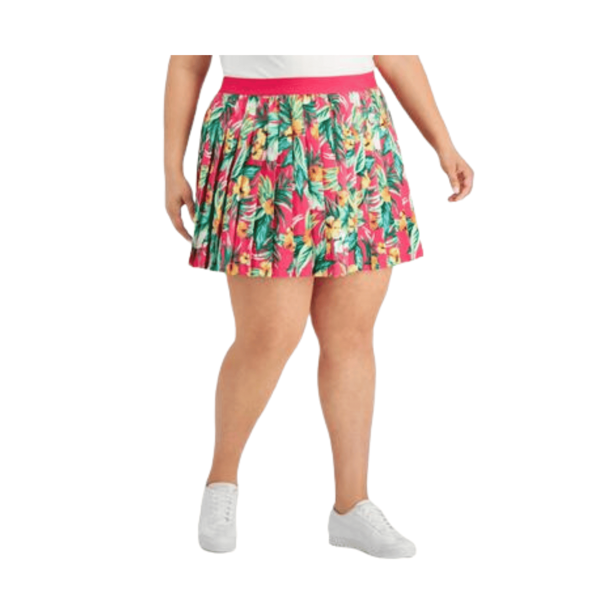 IDEOLOGY Womens Bottoms XXL / 36-38 / Multi-Color IDEOLOGY -  Tropical Print Pleated Skort