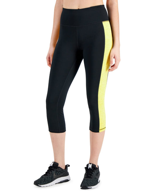 IDEOLOGY Womens sports IDEOLOGY - Active Petite Colorblocked Cropped Leggings, Created for Macy's