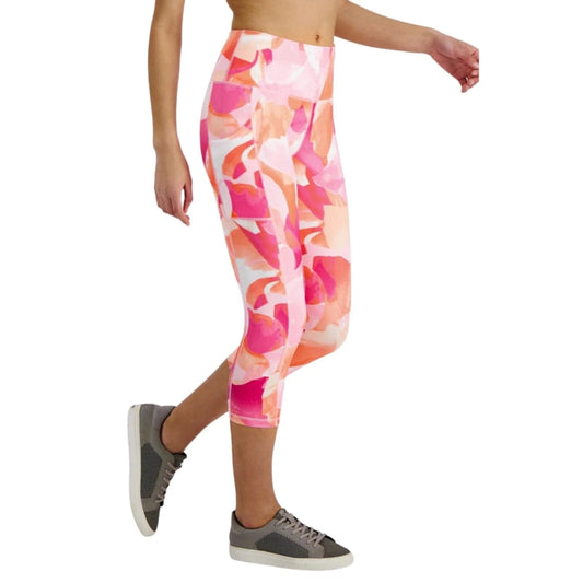 IDEOLOGY Womens sports XL / Multi-Color IDEOLOGY -  Petal Print Side Pocket Cropped Leggings