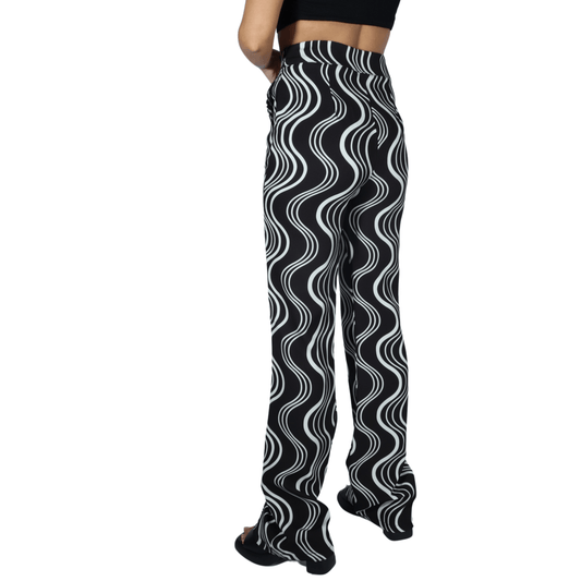 IMPERIALE Womens Bottoms M / Multi-Color / 29 IMPERIALE - Swirl straight leg pants