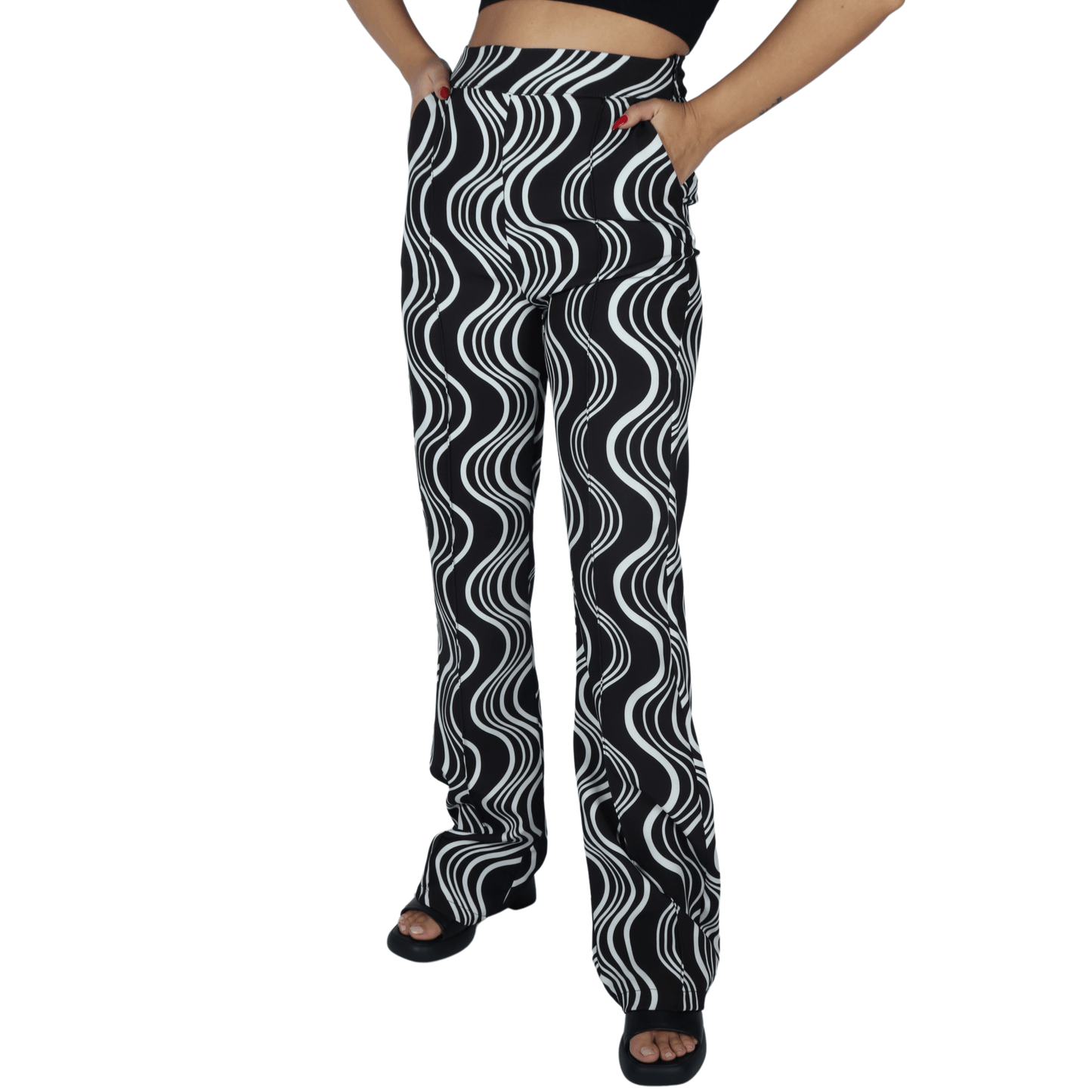 IMPERIALE Womens Bottoms M / Multi-Color / 29 IMPERIALE - Swirl straight leg pants