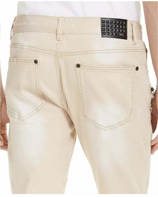 INC INTERNATIONAL CONCEPTS Mens Bottoms 33W x 30L / Beige INC - Denim Distressed Moto Denim