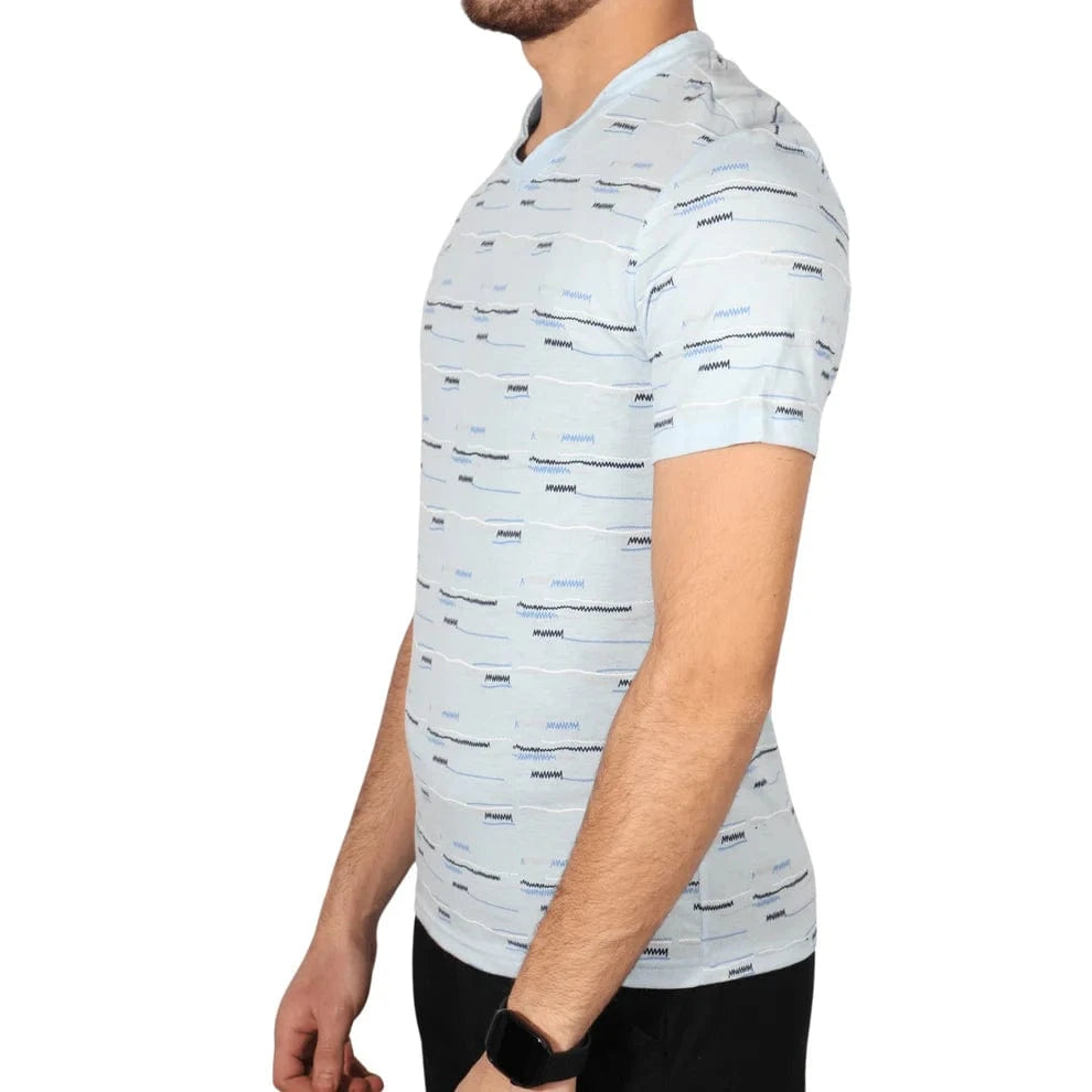 INC INTERNATIONAL CONCEPTS Mens Tops INC -  Embroidered Stripe V-Neck T-Shirt