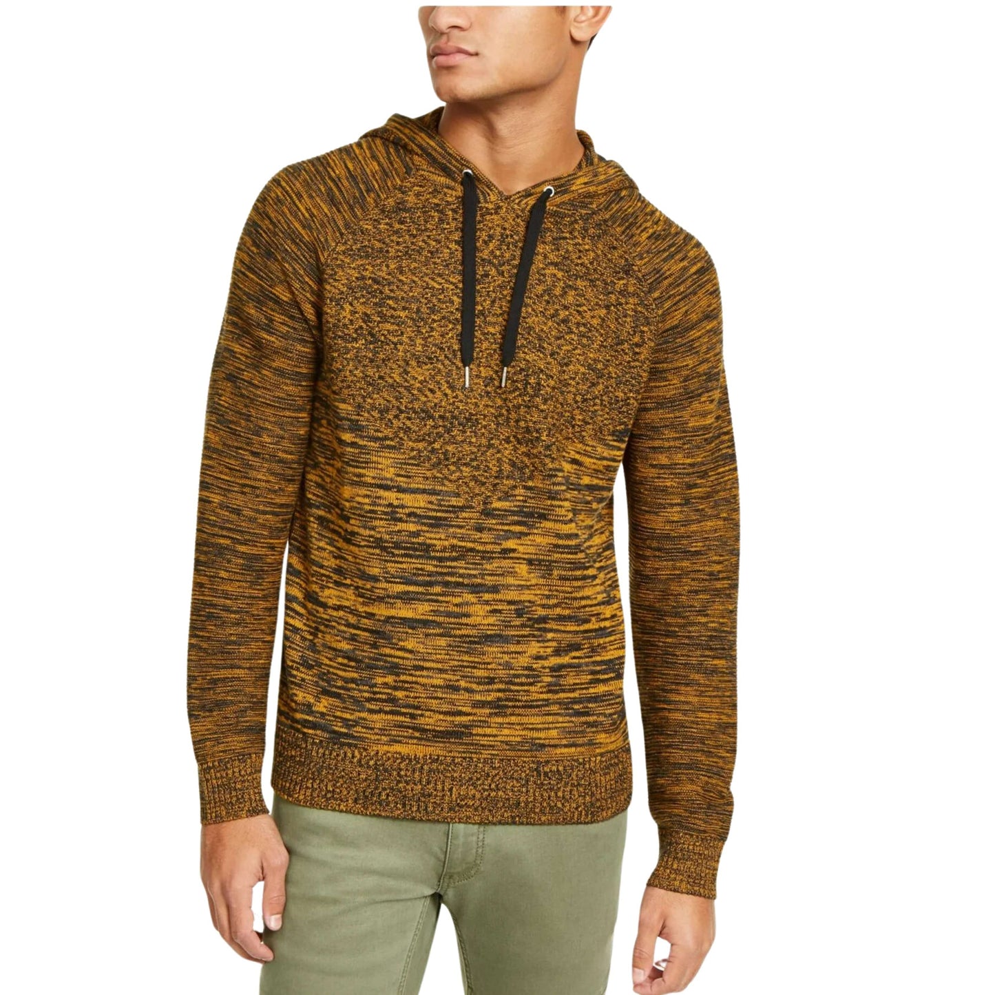 INC INTERNATIONAL CONCEPTS Mens Tops L / Multi-Color INC - Ribbed Knit Pullover Hoodie