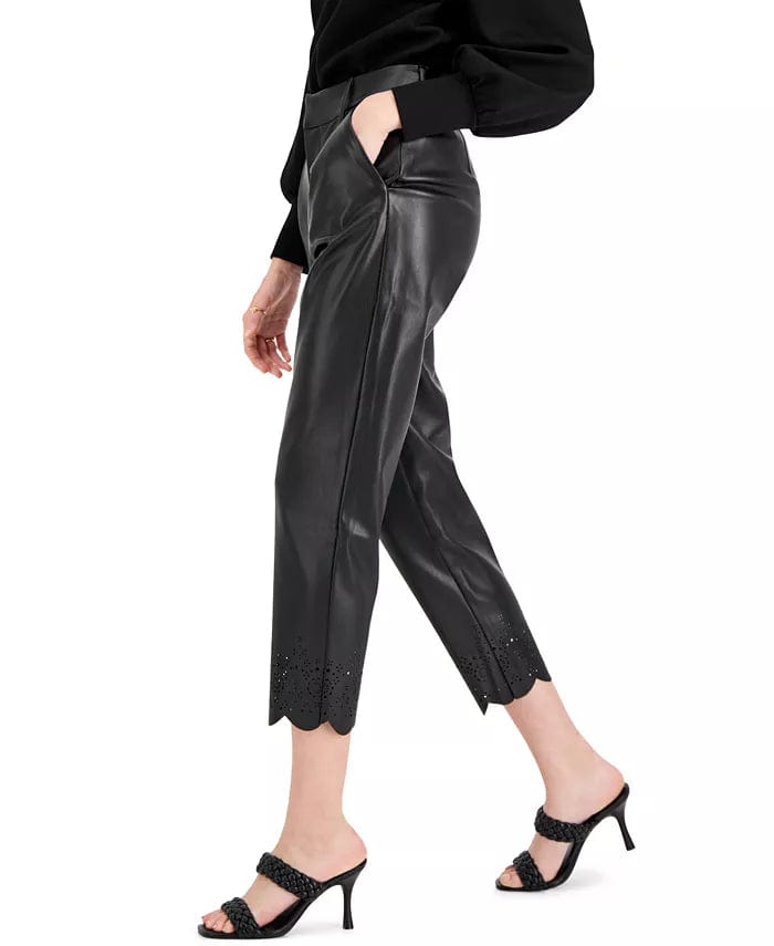 INC INTERNATIONAL CONCEPTS Womens Bottoms S / Black INC - High-Waist Faux-Leather Pants