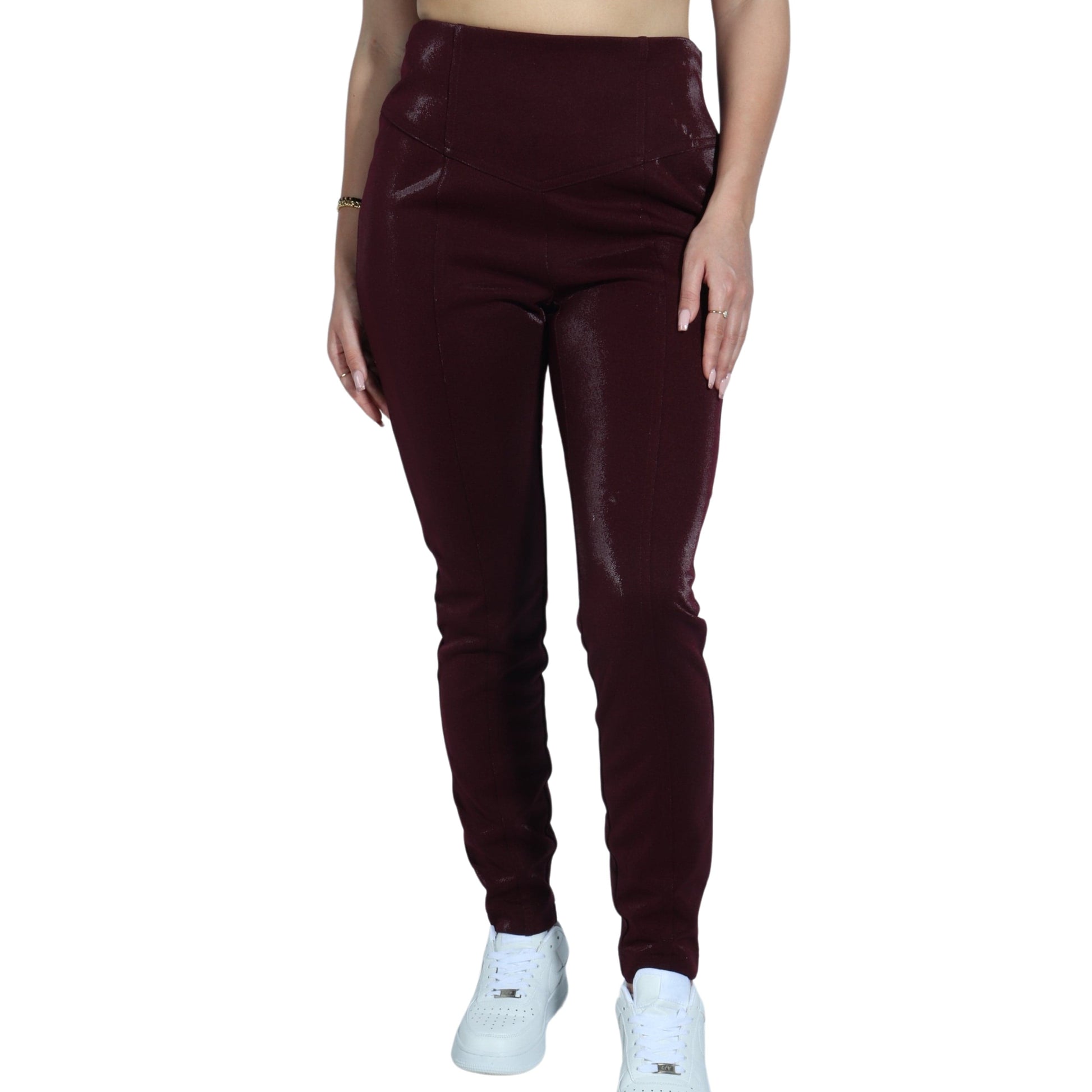 INC INTERNATIONAL CONCEPTS Womens Bottoms M / Burgundy INC INTERNATIONAL CONCEPTS - Elastic Waist Classic Pant