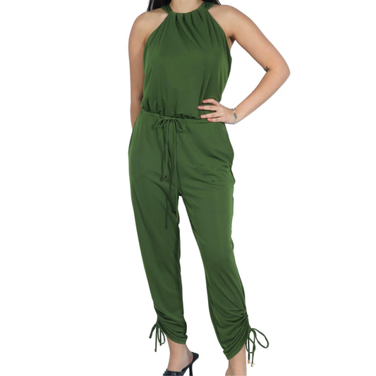 INC INTERNATIONAL CONCEPTS Womens Overall M / Green INC - Halter-Style Jumpsuit