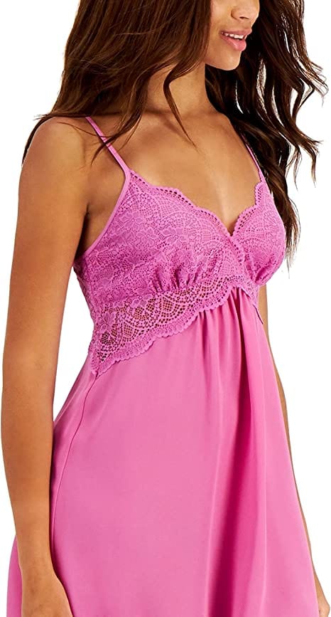 INC INTERNATIONAL CONCEPTS Womens Pajama INC - Lace & Chiffon Chemise Nightgown