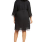INC INTERNATIONAL CONCEPTS Womens Pajama XXL / Black INC - Lace-Trim Chiffon Wrap Robe