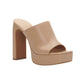 INC INTERNATIONAL CONCEPTS Womens Shoes 42.5 / Beige INC INTERNATIONAL CONCEPTS -  Open Toe Slip on Platform Heel Sandal