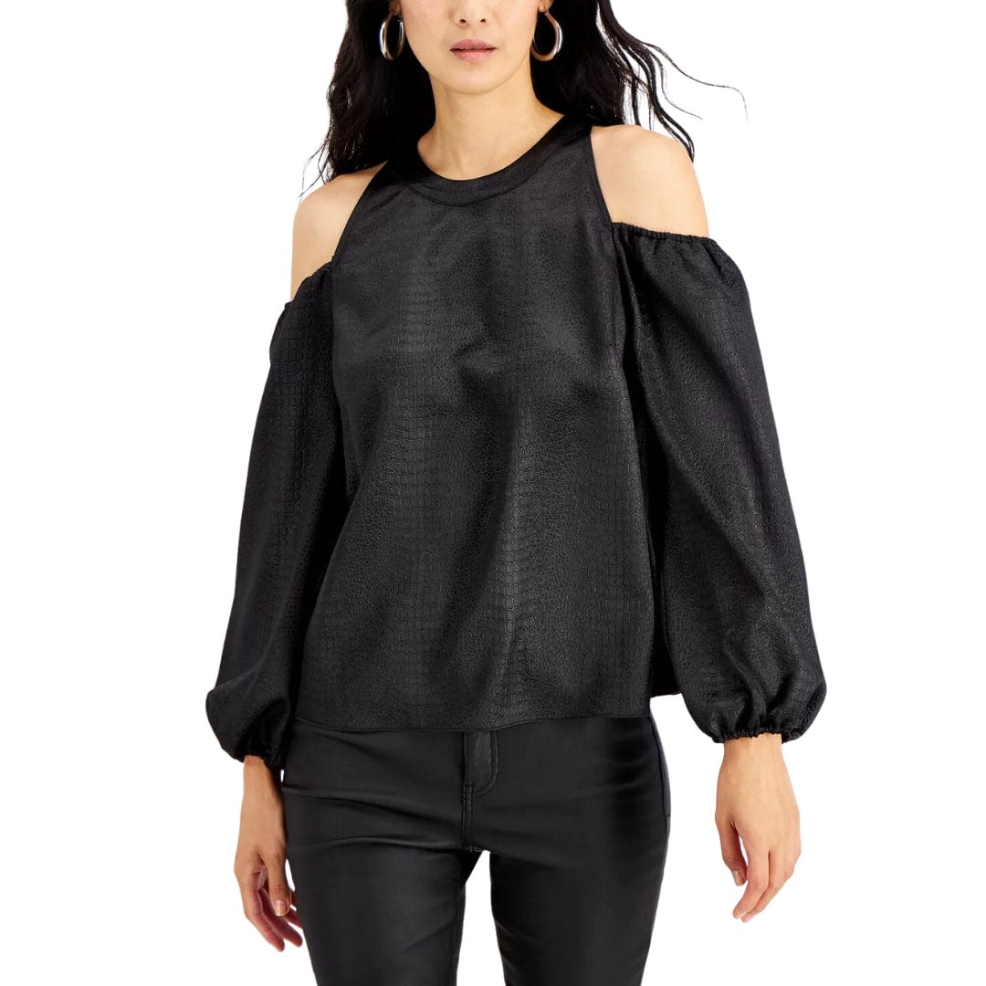 INC INTERNATIONAL CONCEPTS Womens Tops XS / Black INC - Cold Shoulder Top