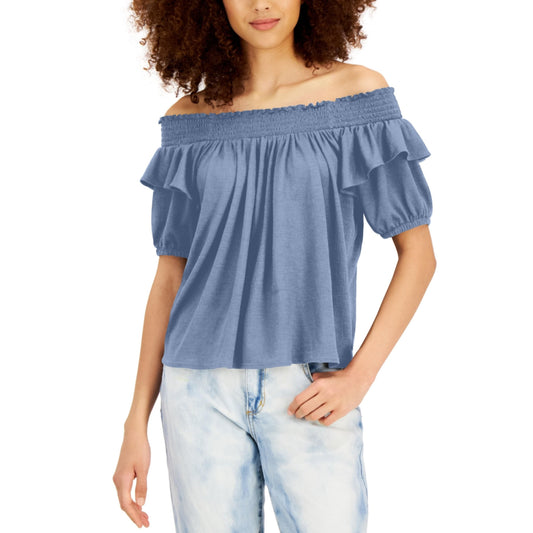 INC INTERNATIONAL CONCEPTS Womens Tops XXL / Blue INC INTERNATIONAL CONCEPTS - Off-the-Shoulder Top