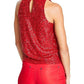 INC INTERNATIONAL CONCEPTS Womens Tops XS / Red INC INTERNATIONAL CONCEPTS -  Sequin Shine Halter Top